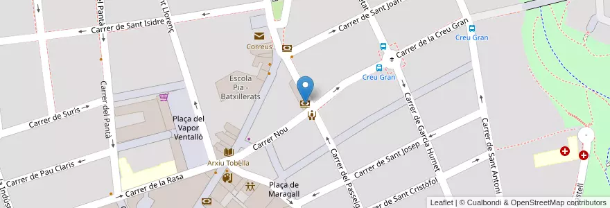 Mapa de ubicacion de Banc Sabadell en Espagne, Catalogne, Barcelone, Vallais-Occidental, Terrassa.