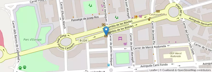 Mapa de ubicacion de Banc Sabadell en Испания, Каталония, Барселона, Баш-Льобрегат, Martorell.