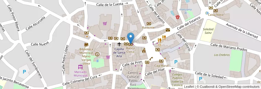 Mapa de ubicacion de Banca Cívica en Spanien, Autonome Gemeinschaft Madrid, Autonome Gemeinschaft Madrid, Cuenca Alta Del Manzanares, Colmenar Viejo.