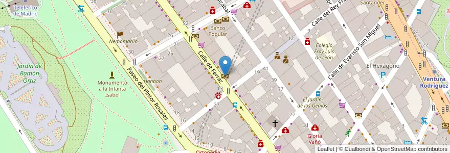 Mapa de ubicacion de Banca March en إسبانيا, منطقة مدريد, منطقة مدريد, Área Metropolitana De Madrid Y Corredor Del Henares, مدريد.
