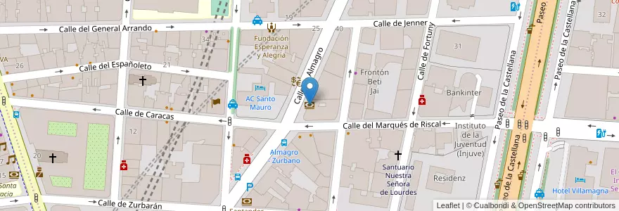 Mapa de ubicacion de Banca March en 西班牙, Comunidad De Madrid, Comunidad De Madrid, Área Metropolitana De Madrid Y Corredor Del Henares, Madrid.