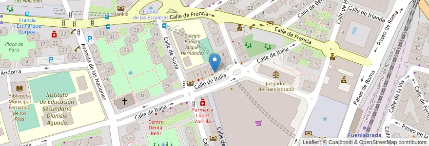 Mapa de ubicacion de Banca Pueyo en إسبانيا, منطقة مدريد, منطقة مدريد, Área Metropolitana De Madrid Y Corredor Del Henares, Fuenlabrada.