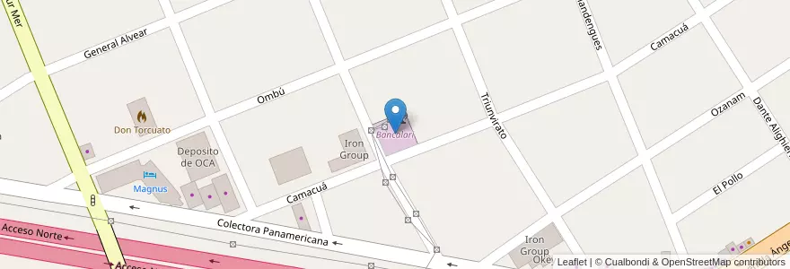Mapa de ubicacion de Bancalari en Argentina, Buenos Aires, Partido De Tigre, Don Torcuato.