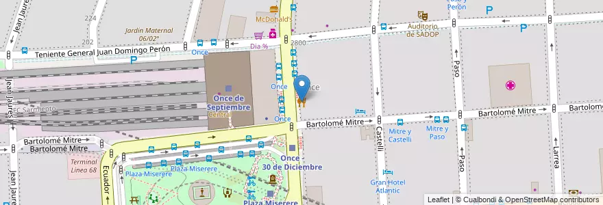 Mapa de ubicacion de Banchero Once, Balvanera en الأرجنتين, Ciudad Autónoma De Buenos Aires, Comuna 3, Buenos Aires.