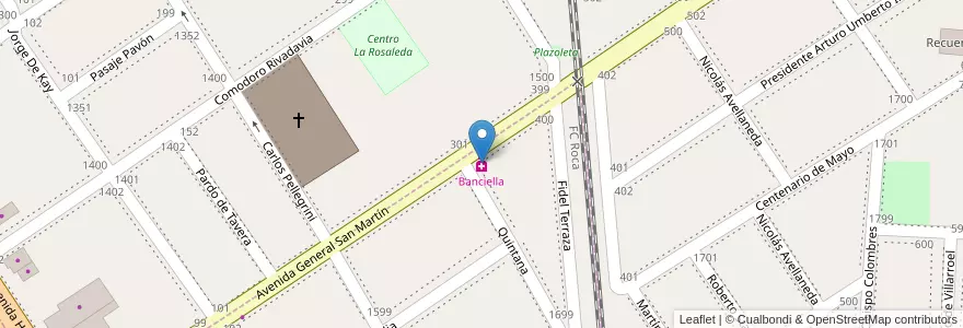 Mapa de ubicacion de Banciella en Arjantin, Buenos Aires, Partido De Almirante Brown, Adrogué.