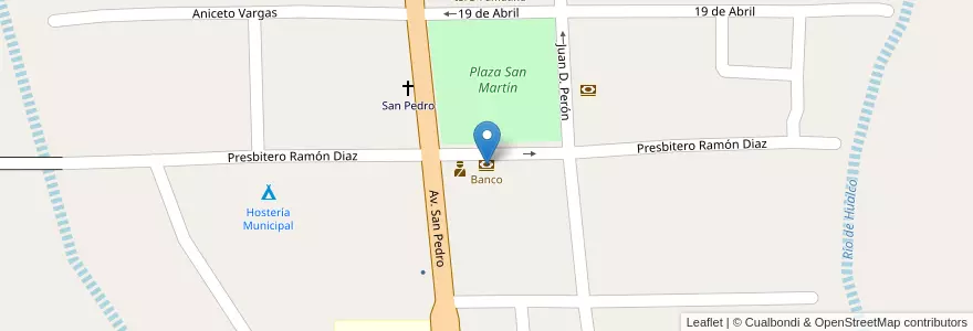 Mapa de ubicacion de Banco en Arjantin, La Rioja, Departamento Famatina.