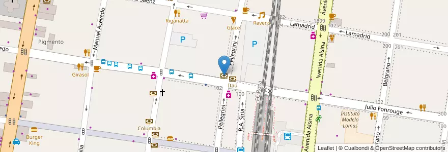 Mapa de ubicacion de Banco BST en الأرجنتين, بوينس آيرس, Partido De Lomas De Zamora, Lomas De Zamora.