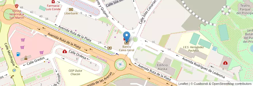 Mapa de ubicacion de Banco Caixa Geral en Spanje, Extremadura, Cáceres, Cáceres, Cáceres.