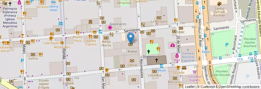 Mapa de ubicacion de Banco Central la República Argentina, San Nicolas en آرژانتین, Ciudad Autónoma De Buenos Aires, Comuna 1, Buenos Aires.