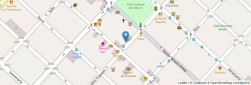 Mapa de ubicacion de Banco Ciudad en آرژانتین, استان بوئنوس آیرس, Partido De La Matanza, San Justo.