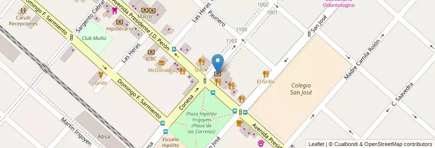 Mapa de ubicacion de Banco Ciudad en الأرجنتين, بوينس آيرس, Partido De San Miguel, Muñiz.
