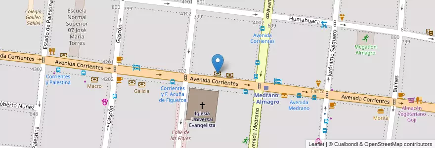 Mapa de ubicacion de Banco Ciudad, Almagro en アルゼンチン, Ciudad Autónoma De Buenos Aires, Comuna 5, ブエノスアイレス.
