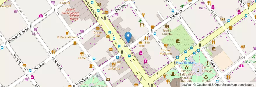 Mapa de ubicacion de Banco Ciudad, Belgrano en الأرجنتين, Ciudad Autónoma De Buenos Aires, Buenos Aires, Comuna 13.