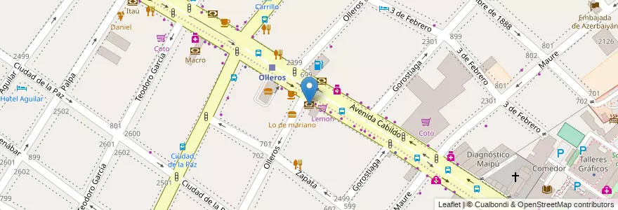 Mapa de ubicacion de Banco Ciudad, Colegiales en Argentinië, Ciudad Autónoma De Buenos Aires, Buenos Aires, Comuna 14.