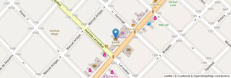 Mapa de ubicacion de Banco Ciudad, Mataderos en آرژانتین, Ciudad Autónoma De Buenos Aires, Comuna 9, Buenos Aires.