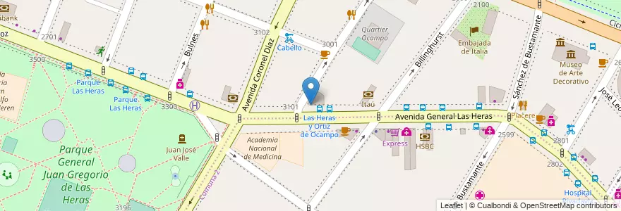 Mapa de ubicacion de Banco Ciudad, Palermo en Аргентина, Буэнос-Айрес, Comuna 2, Буэнос-Айрес.