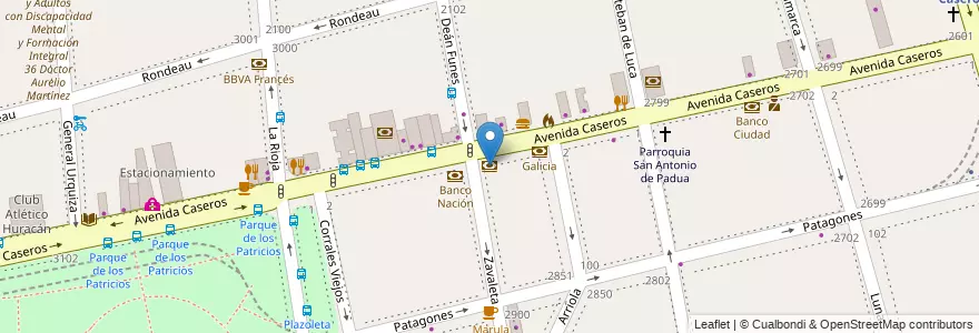 Mapa de ubicacion de Banco Ciudad, Parque Patricios en Argentinien, Ciudad Autónoma De Buenos Aires, Comuna 4, Buenos Aires.