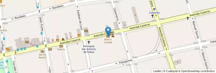 Mapa de ubicacion de Banco Ciudad, Parque Patricios en Argentinië, Ciudad Autónoma De Buenos Aires, Comuna 4, Buenos Aires.