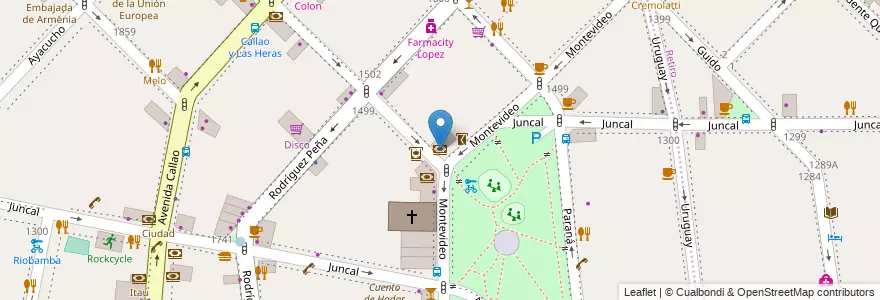 Mapa de ubicacion de Banco Ciudad, Recoleta en Argentinië, Ciudad Autónoma De Buenos Aires, Comuna 2, Buenos Aires.
