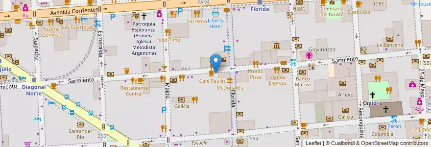 Mapa de ubicacion de Banco Ciudad, San Nicolas en Argentine, Ciudad Autónoma De Buenos Aires, Comuna 1, Buenos Aires.