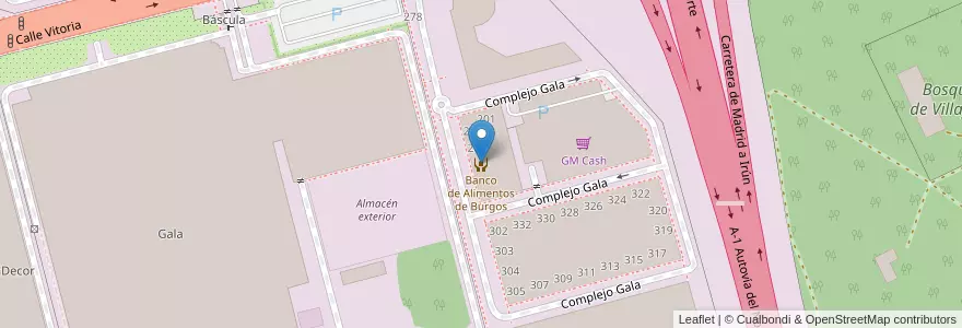 Mapa de ubicacion de Banco de Alimentos de Burgos en Sepanyol, Castilla Y León, Burgos, Alfoz De Burgos, Burgos.