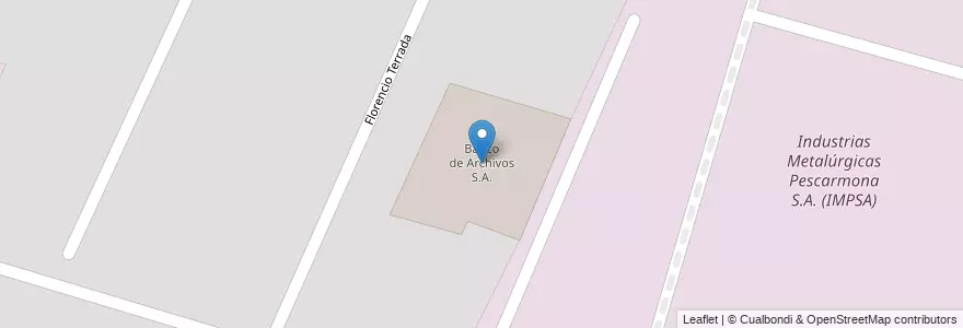 Mapa de ubicacion de Banco de Archivos S.A. en アルゼンチン, チリ, メンドーサ州, Godoy Cruz, Departamento Godoy Cruz, Distrito San Francisco Del Monte.