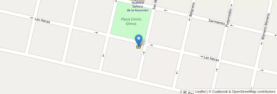 Mapa de ubicacion de Banco de Córdoba en 아르헨티나, Córdoba, Departamento Unión, Pedanía Ascasubi, Municipio De Laborde.