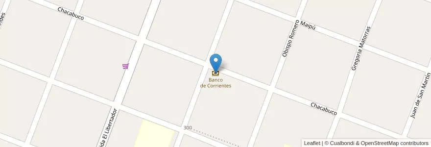 Mapa de ubicacion de Banco de Corrientes en Argentina, Corrientes, Departamento San Martín, Municipio De Yapeyú.