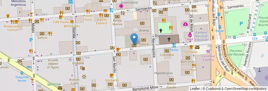Mapa de ubicacion de Banco de Entre Ríos, San Nicolas en الأرجنتين, Ciudad Autónoma De Buenos Aires, Comuna 1, Buenos Aires.