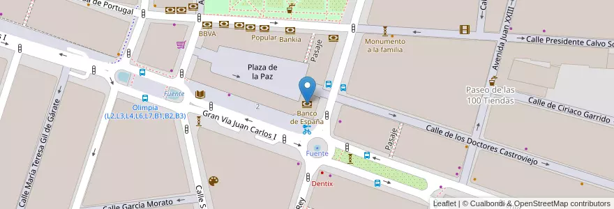 Mapa de ubicacion de Banco de España en 西班牙, La Rioja, La Rioja, Logroño.