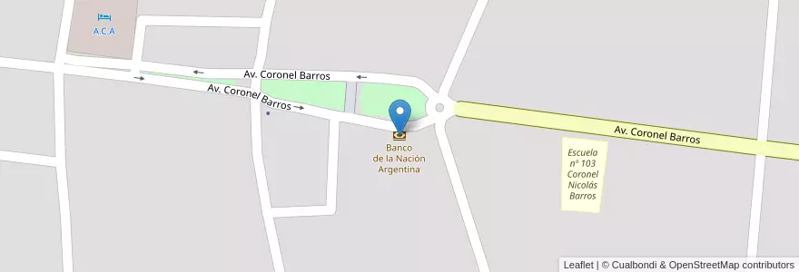 Mapa de ubicacion de Banco de la Nación Argentina en Argentinien, La Rioja, Departamento Castro Barros, Anillaco.