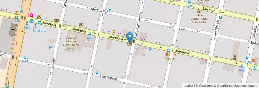 Mapa de ubicacion de Banco de la Nación Argentina en Argentina, Santa Fe, Departamento Rosario, Municipio De Rosario, Rosário.