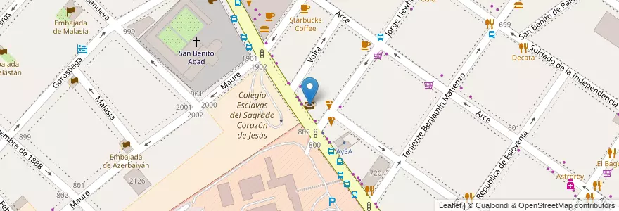 Mapa de ubicacion de Banco de la Nación Argentina, Palermo en الأرجنتين, Ciudad Autónoma De Buenos Aires, Buenos Aires, Comuna 14.