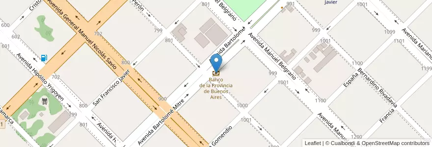 Mapa de ubicacion de Banco de la Provincia de Buenos Aires en アルゼンチン, ブエノスアイレス州, Partido De Ramallo.