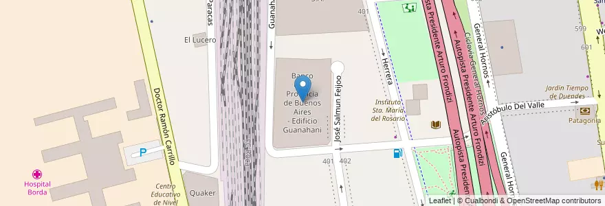 Mapa de ubicacion de Banco de la Provincia de Buenos Aires - Edificio Guanahani, Barracas en 아르헨티나, Ciudad Autónoma De Buenos Aires, Comuna 4, 부에노스아이레스.