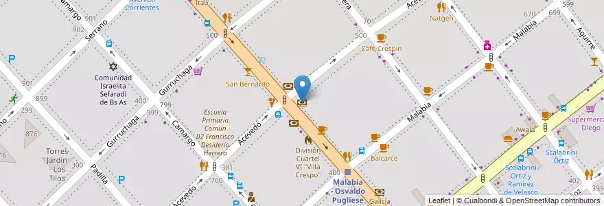 Mapa de ubicacion de Banco de la Provincia de Buenos Aires, Villa Crespo en Аргентина, Буэнос-Айрес, Буэнос-Айрес, Comuna 15.