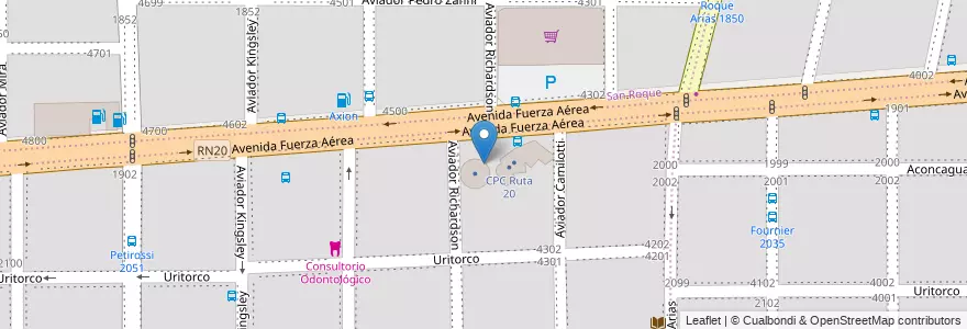 Mapa de ubicacion de Banco de la Provincia de Córdoba en Аргентина, Кордова, Departamento Capital, Pedanía Capital, Córdoba, Municipio De Córdoba.