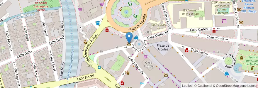 Mapa de ubicacion de Banco de Murcia en Spanje, Murcia, Murcia, Campo De Cartagena Y Mar Menor, Cartagena.