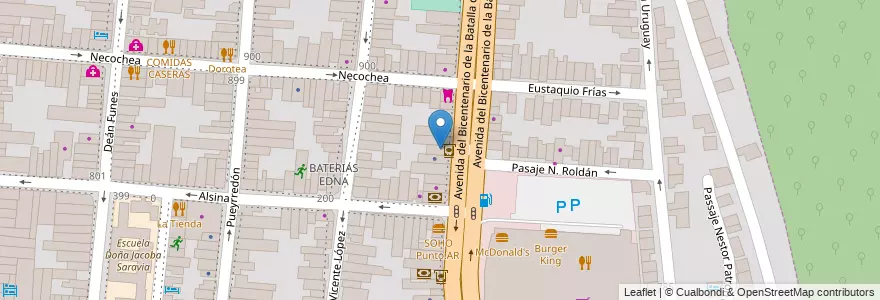 Mapa de ubicacion de Banco Frances en Argentina, Salta, Capital, Municipio De Salta, Salta.