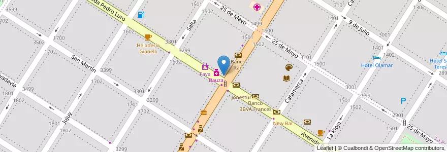 Mapa de ubicacion de Banco HSBC en الأرجنتين, بوينس آيرس, Partido De General Pueyrredón, مار ديل بلاتا.