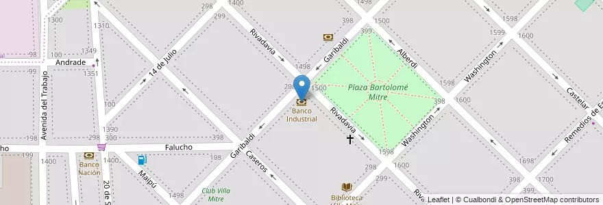 Mapa de ubicacion de Banco Industrial en Arjantin, Buenos Aires, Partido De Bahía Blanca, Bahía Blanca.