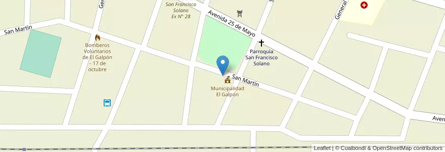 Mapa de ubicacion de Banco Macro en 阿根廷, Salta, San José De Metán, Municipio De El Galpón.