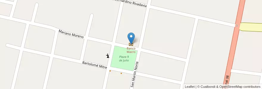 Mapa de ubicacion de Banco Macro en Argentinien, Tucumán, Departamento La Cocha, Municipio De La Cocha.
