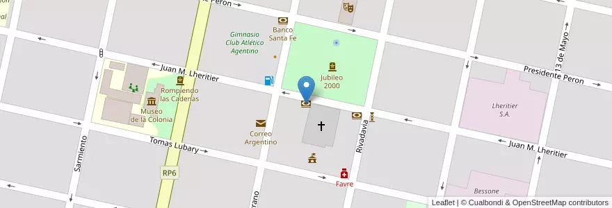 Mapa de ubicacion de Banco Macro en Argentina, Santa Fe, Departamento Las Colonias, San Carlos Centro, San Carlos Centro.