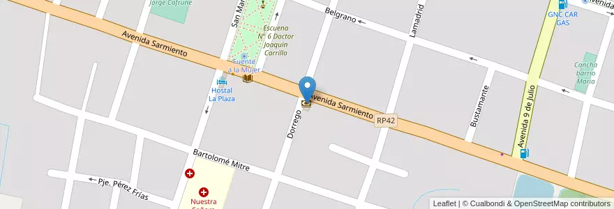 Mapa de ubicacion de Banco Macro en アルゼンチン, フフイ州, Departamento El Carmen, Municipio De El Carmen, El Carmen.