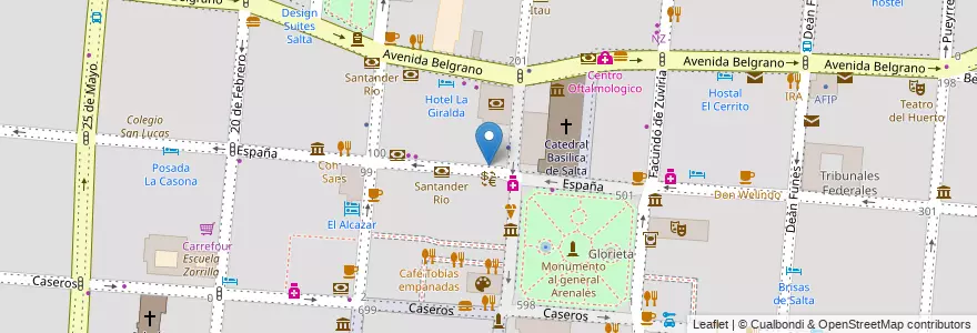 Mapa de ubicacion de Banco MasVentas en الأرجنتين, Salta, Capital, Municipio De Salta, Salta.