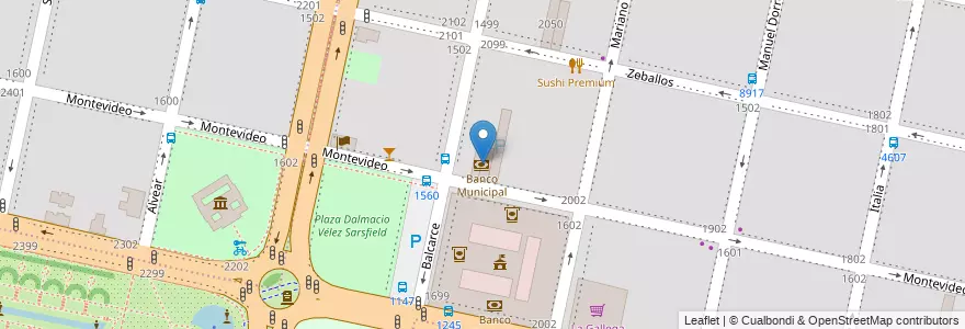 Mapa de ubicacion de Banco Municipal en Argentina, Santa Fe, Departamento Rosario, Municipio De Rosario, Rosario.