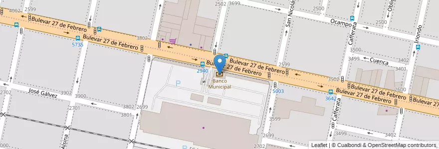 Mapa de ubicacion de Banco Municipal en 阿根廷, Santa Fe, Departamento Rosario, Municipio De Rosario, 罗萨里奥.