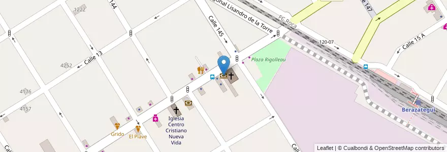 Mapa de ubicacion de Banco Nación en Argentina, Buenos Aires, Partido De Berazategui, Berazategui.