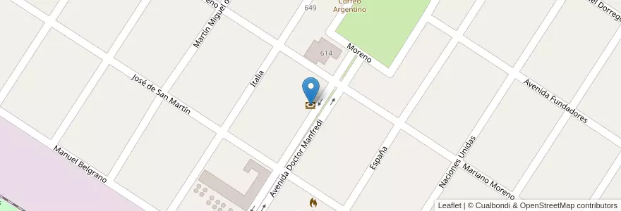 Mapa de ubicacion de Banco Nación en آرژانتین, استان بوئنوس آیرس, Partido De Ramallo, Pérez Millán.